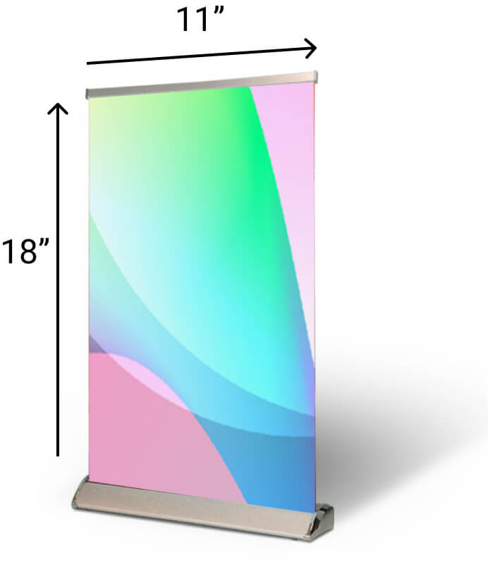 Table Top Pull Up Banner 13 oz Matte Vinyl paper finish sample