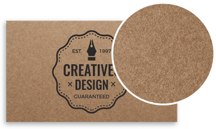 Kraft Business Cards paper finish sample