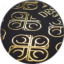 Metallic Foil Business Cards paper finish sample
