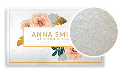 Pearl Business Cards paper finish sample