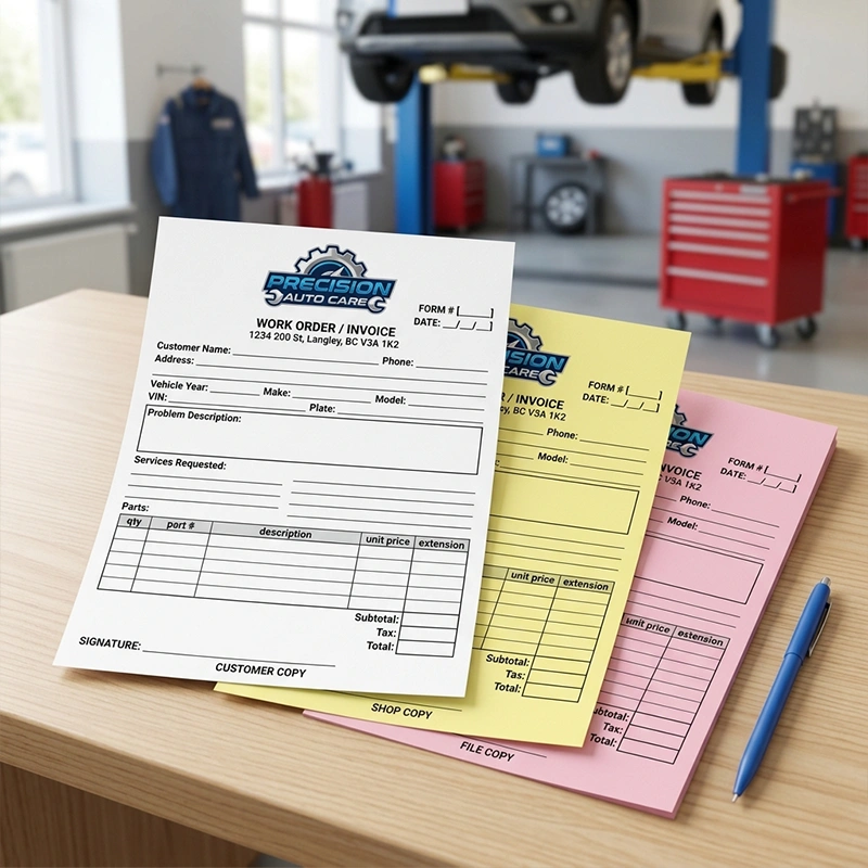 NCR Forms - Custom Print Mockup
