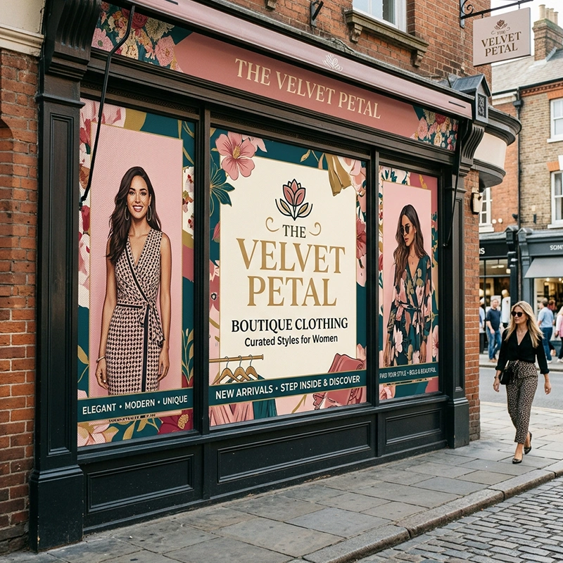 Window Graphics - Custom Print Mockup